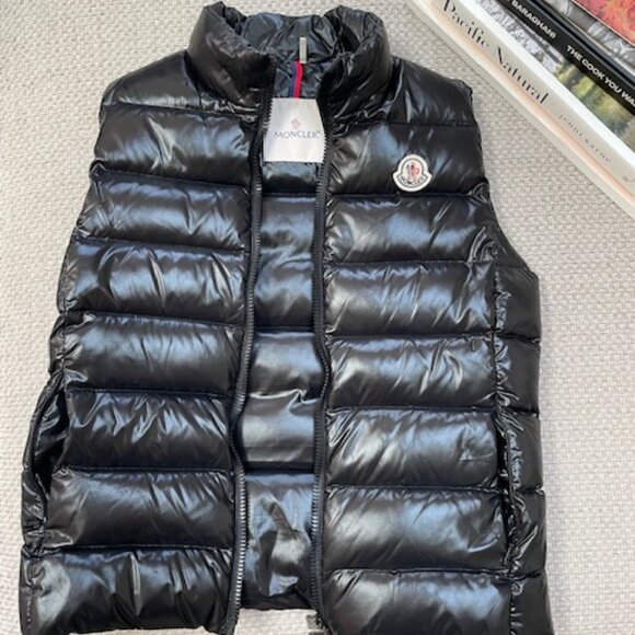 Moncler Ghany Shiny Quilted Puffer Vest - Picture 1 of 7